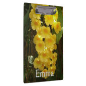 Gelbe Orchideen - tropische Blume Klemmbrett (Rechts)
