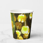 Gelbe Orchideen - tropische Blume Pappbecher (Rückseite)