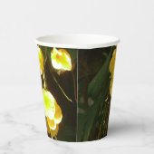 Gelbe Orchideen - tropische Blume Pappbecher (Rechts)