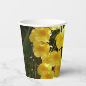 Gelbe Orchideen - tropische Blume Pappbecher (Vorderseite)
