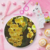 Gelbe Orchideen - tropische Blume Pappteller (Party)