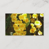 Gelbe Orchideen - tropische Blume Visitenkarte (Rückseite)