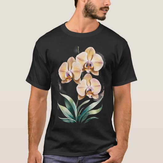 Gelbe Orchideenblüte T-Shirt (Vorderseite)