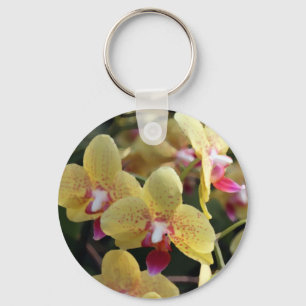 Gelbe Orchideenblüten Schlüsselanhänger