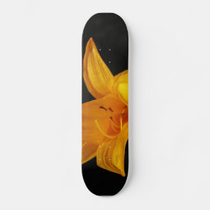 Gelbe Orchideenplatte Skateboard