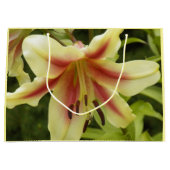 Gelbe Orienpet Liege mit Roter Sternexplosion Große Geschenktüte (Vorderseite)