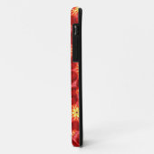 gelbe Ornamente in Rot Case-Mate iPhone Hülle (Hinten/Links)
