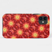 gelbe Ornamente in Rot Case-Mate iPhone Hülle (Rückseite (Horizontal))