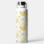 GELBE OSTEREIER MIT WEISSEN GÄNSEBLÜMCHEN TRINKFLASCHE (Rückseite)