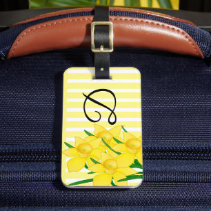 Gelbe Osterglocken-Blumen bedrucktes Gepäckanhänge Gepäckanhänger