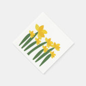 Gelbe Osterglocken-Blumen-Party Serviette (Ecke)