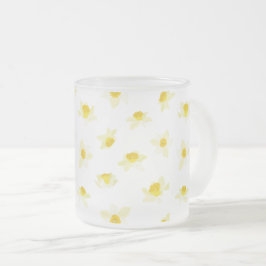 Gelbe Osterglocken Frühling Modern. Mattglastasse