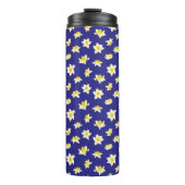 Gelbe Osterglocken Frühlingsmodern. Thermosbecher (Vorderseite)
