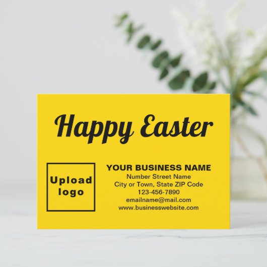 Gelbe Osterkarte Karte (Stehend Vorderseite)