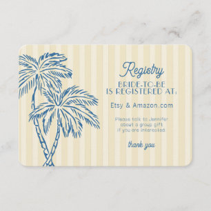 Gelbe Palm Springs Pastell Strand Hochzeitsgeschen Begleitkarte
