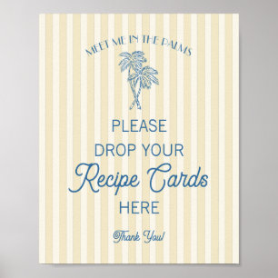 Gelbe Palm Springs Strand Rezept teilen Braut- Poster
