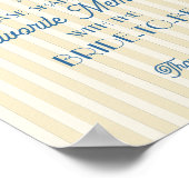 Gelbe Palmspinge Lieblings-Erinnerungen mit Braut Poster (Ecke)