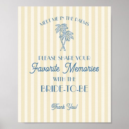 Gelbe Palmspinge Lieblings-Erinnerungen mit Braut Poster (Vorne)