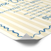 Gelbe Palmspinge Pastellfarben Strandkapsel Poster (Ecke)