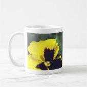 Gelbe Pansy-Blumen Kaffeetasse (Links)