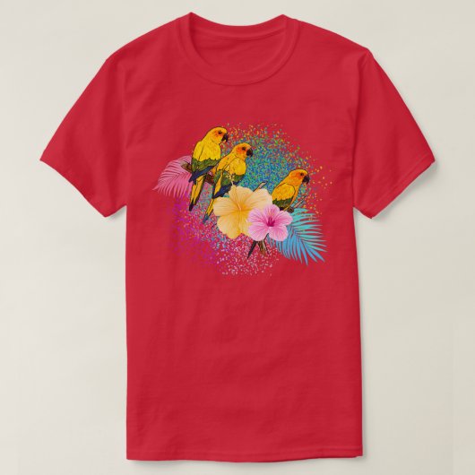 Gelbe Papageien T-Shirt (Design vorne)
