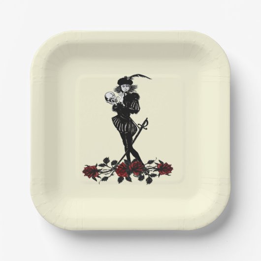 Gelbe Papierplatte des Hamlet Pappteller (Vorderseite)