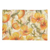 Gelbe Pappchen: von Hand gezeichnet Aquarellmuster Kissenbezug (Rückseite)