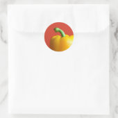 Gelbe Paprika Runder Aufkleber (Tasche)