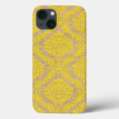 Gelbe Pariser Stimmung Damask Case-Mate iPhone Hülle (Rückseite)