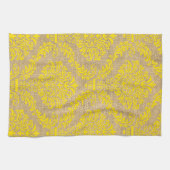 Gelbe Pariser Stimmung Damask Geschirrtuch (Horizontal)