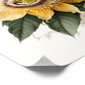 Gelbe Passion Blume Art Print Poster (Ecke)