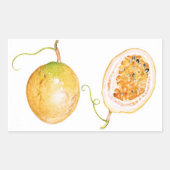 Gelbe Passionsfrucht Rechteckiger Aufkleber (Vorderseite)