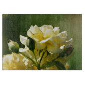 Gelbe PastellRose Bush Schneidebrett (Vorderseite)