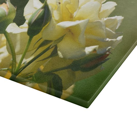 Gelbe PastellRose Bush Schneidebrett (Ecke)