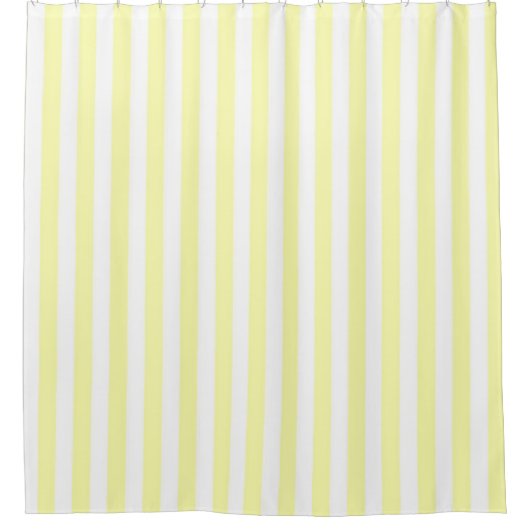 Gelbe Pastellstreifen Muster Moderne Geometrie Duschvorhang (Vorderseite)