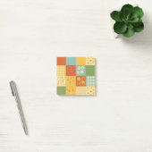 Gelbe Patchworkdecke Rustikale Farmhaus Blumenmust Post-it Klebezettel (Büro)