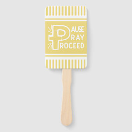 Gelbe Pausenpfeife Christlich fortfahren Fächer