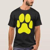 Gelbe Paw-Druck für Hundefreunde T-Shirt (Vorderseite)