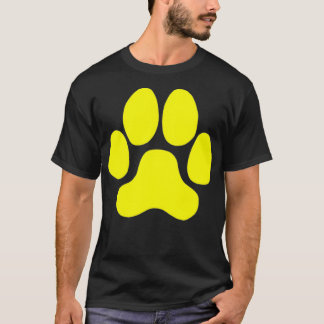 Gelbe Paw-Druck für Hundefreunde T-Shirt
