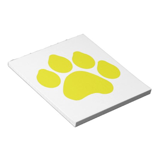 Gelbe Paw-Druck-Notepad Notizblock (angewinkelt)