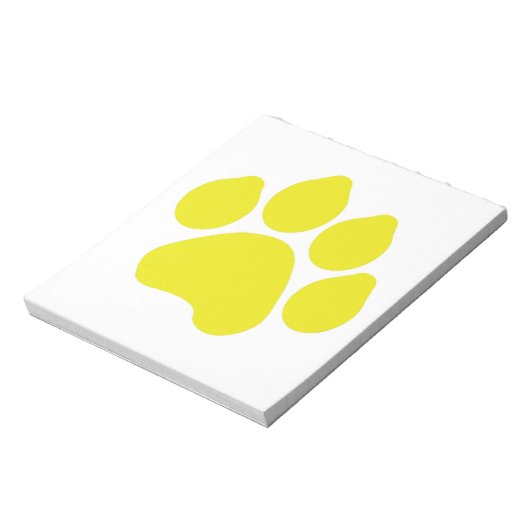 Gelbe Paw-Druck-Notepad Notizblock (Rotiert)