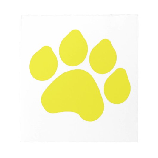 Gelbe Paw-Druck-Notepad Notizblock (Vorderseite)