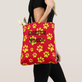 Gelbe Paw Drucktasche Tasche (Von Nahem)