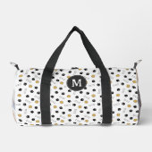 Gelbe Paws Knochen Ball Dog Foto & Monogramm Duffle Bag (Vorderseite)