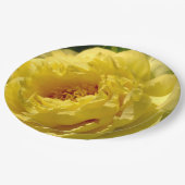 Gelbe Peony 9" Plate, 9" Runde Pappteller (Schrägansicht)