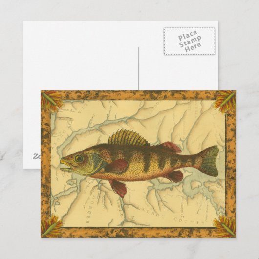 Gelbe Perle auf Karte (Vorne/Hinten)