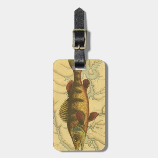 Gelbe Perle auf Karte Gepäckanhänger (Vorderseite vertikal)