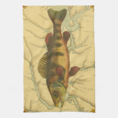 Gelbe Perle auf Karte Handtuch (Vertikal)