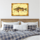 Gelbe Perle auf Karte Leinwanddruck (Insitu (Schlafzimmer))