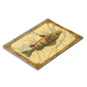 Gelbe Perle auf Karte Notizblock (Linke Seite)